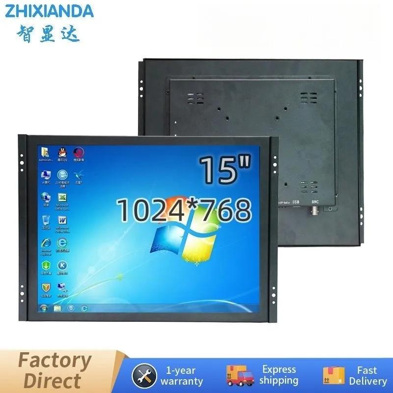Zhixianda  ÷ ׼  ġ ũ ,   AV BNC VGA HDMI USB 15 ġ 4:3 1024x768